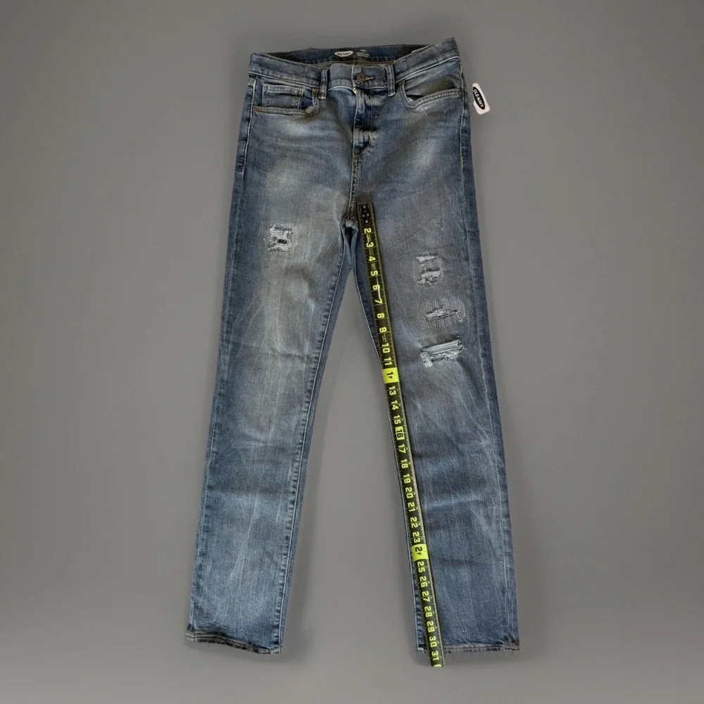 NWT Old Navy Karate‎ Slim Built In Flex Rip And Repair Patch Jeans Boys Sz. 18